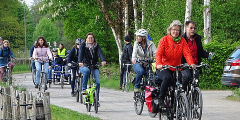 Radtour im Münsterland mit vielen Teilnehmern